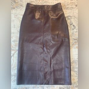 Babaton Pegu Vegan Leather Skirt